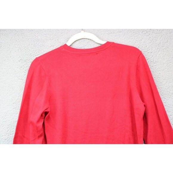 Tommy Hilfiger Women's Red Long Sleeve Sweater-Polar Bear-Size Medium-New w/Tags - Picture 8 of 8